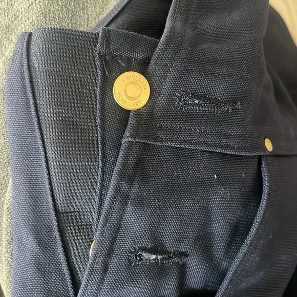 Carhartt Men’s bib overall navy 42x30 new - Picture 10 of 11